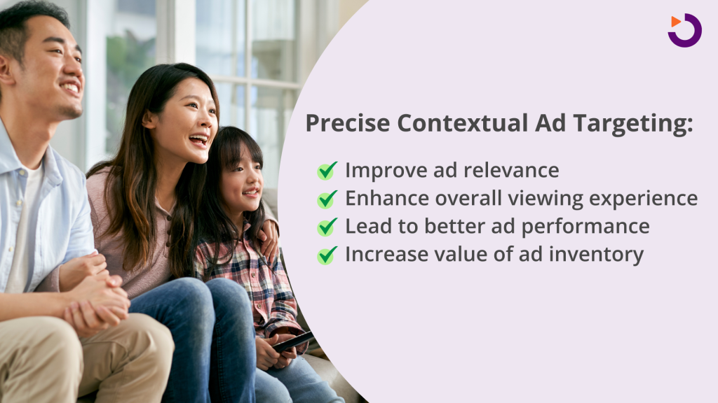 List of advantages of AI-driven precise contextual ad targeting.